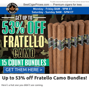 🔥 Up to 53% off Fratello Camo Bundles 🔥