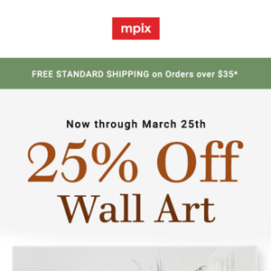 Hellooo, 25% off Wall Art!