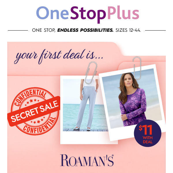 SECRET DEAL REVEAL: Shop 3 for $33 Roaman’s apparel 