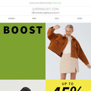 💥 Up to 55% OFF | BOOST your wardrobe 👗👖👟👠