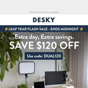 24HR FLASH SALE ⚡ Save $120 Off Dual Sit Stand Desks