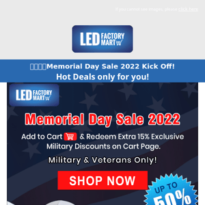 Hurry! Just For You: Save 15% Off Sitewide On Memorial Day Sale!