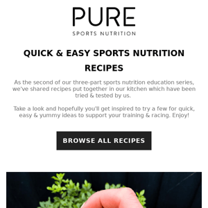 Quick & easy recipes for sports nutrition 🚴🍴