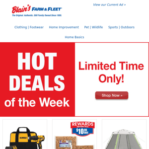 Shop our Hot Deals of the Week + Rewards Member Special Offers!