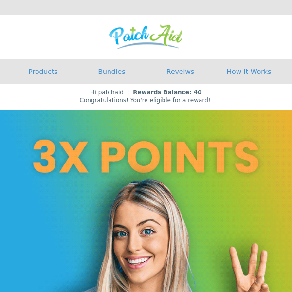 Hooray 🎉 Earn 3X rewards points!