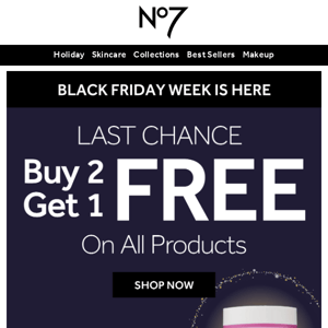 Ends Soon! Buy 2 Get 1 FREE