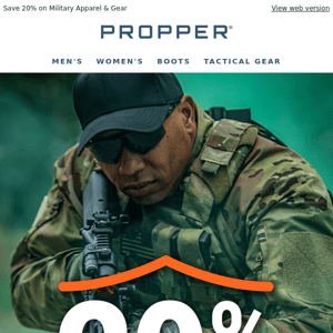 FINAL HOURS: 20% Off Propper Military Collection