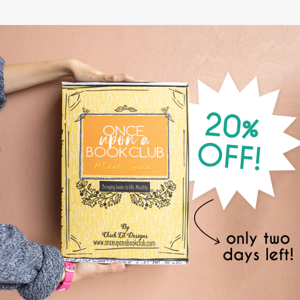 Last chance for 20% off Middle Grade!