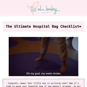 The Ultimate Hospital Bag Checklist [Printable PDF]