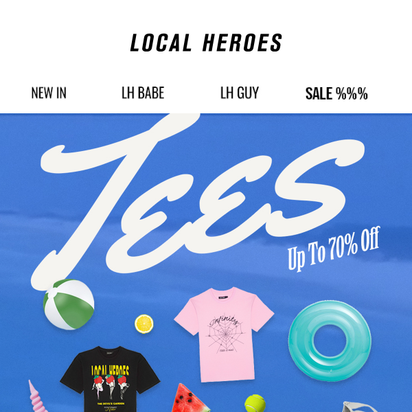 👕 TEES UP TO 70% OFF