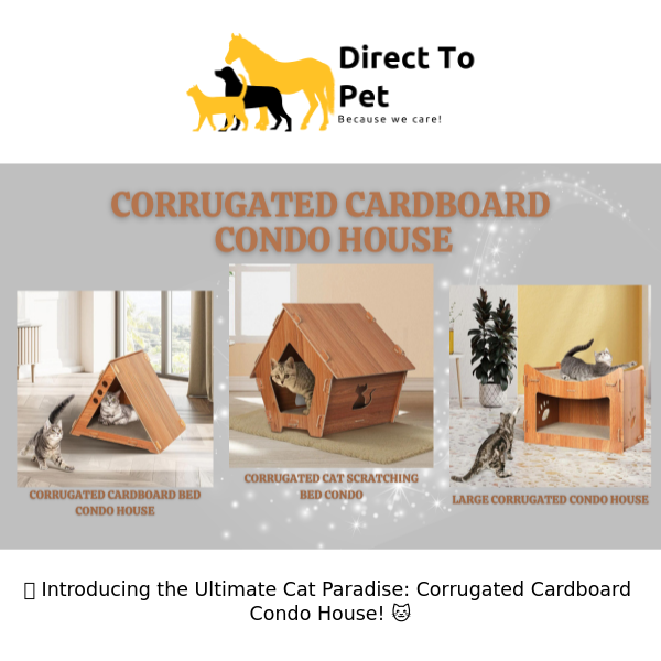 Give Your Cat the Perfect Home: Corrugated Cardboard Condo House!