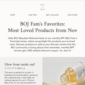 BOJ Fam's Favorites: Best Reviews of November✨