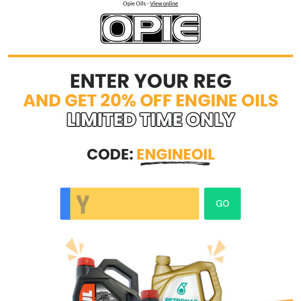 20% Off Engine Oils... Ends Midnight Tonight!