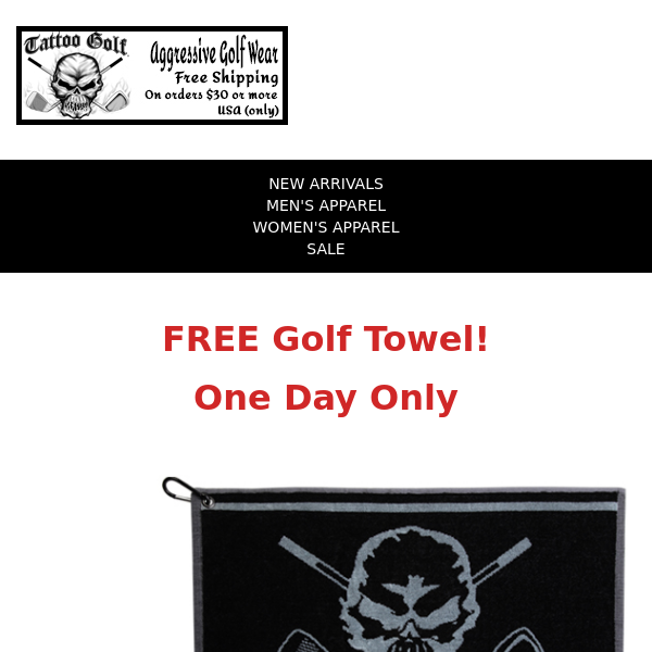 ☠️ Golf Towel Gift with Purchase ☠️