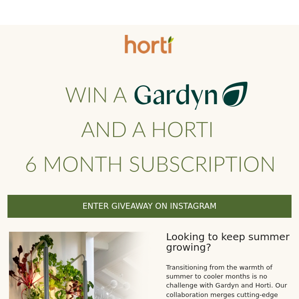 Gardyn + Horti Giveaway ✨🌱