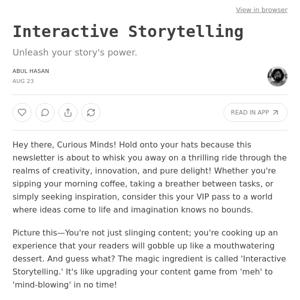 Interactive Storytelling