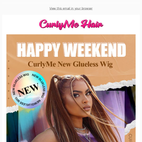CurlyMe New Glueless Wigs - Highlights Ombre Hair | Big Discount💗