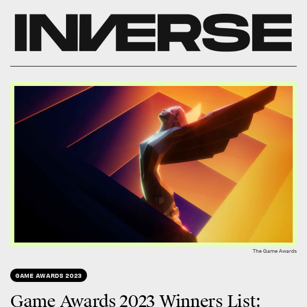 Here's The Game Awards' 2023 GOTY And Full Winners List