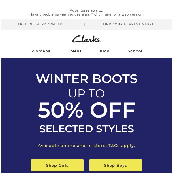 Practical boots with up to 50% off