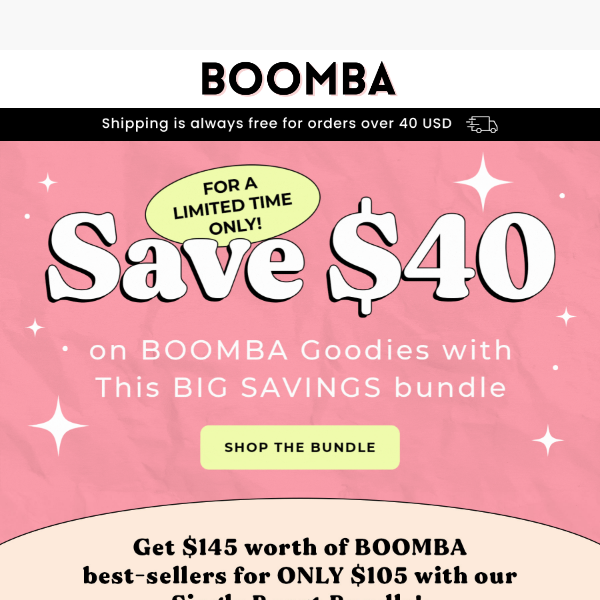 Limited Time Offer from BOOMBA!