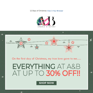 12 Days of Christmas | Upto 30% OFF