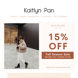 Fresh Fall Looks, Straight from the Catwalk!. 15% Off – Fall Fashion Event
