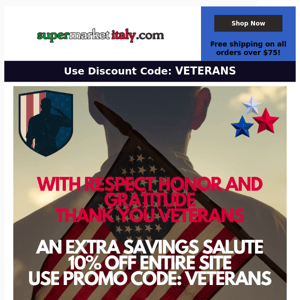 THANK YOU VETERANS💙❤️10% OFF ENTIRE SITE! USE CODE: VETERANS