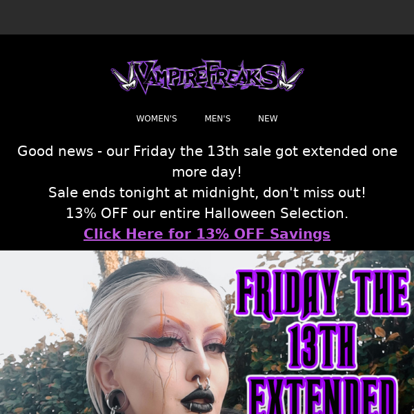 Last Chance for 13% OFF HALLOWEEN! 🔪💀