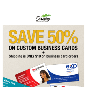 Get your new business cards today and SAVE 50% 🙌