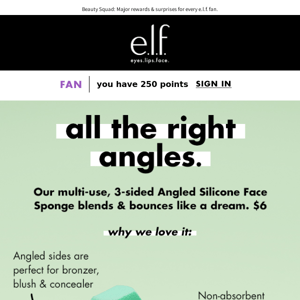 All the right angles with our Total Face Sponge