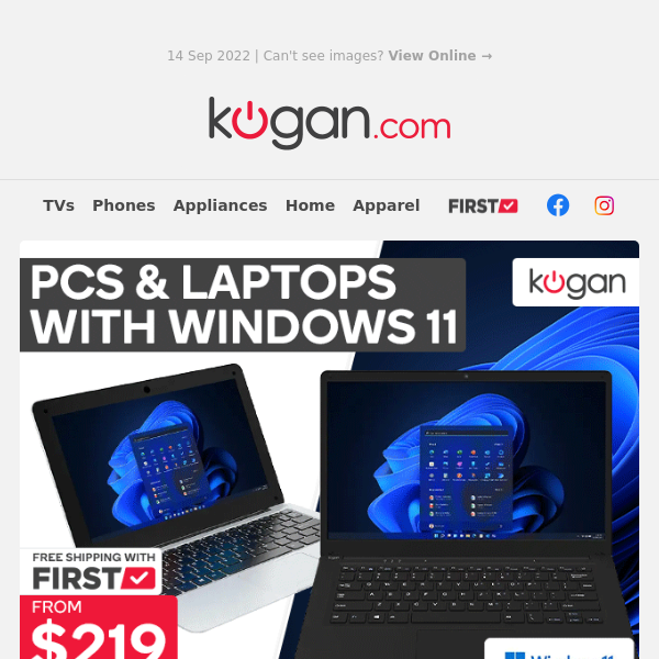 Powerful PCs & Laptops with Windows 11 from $219 - Cutting-Edge Tech for Work & Play