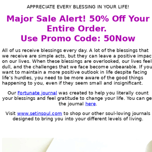 50% Off Sale Right Now! Imagine mishandling a blessing....