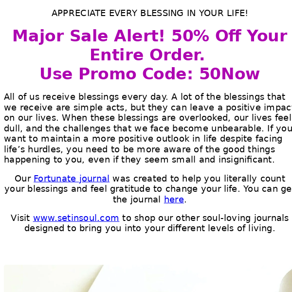 50% Off Sale Right Now! Imagine mishandling a blessing....