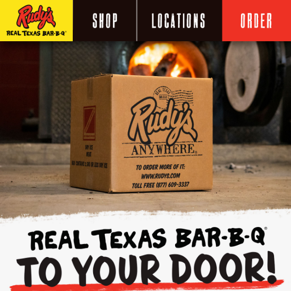 Get Rudy’s mailed anywhere, Nationwide!