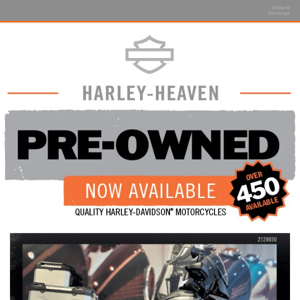 Just landed - new H-D Pre-Owned!