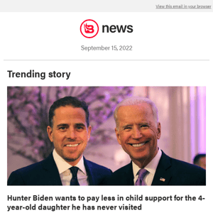 Hunter Biden wants to pay less in child support for the 4-year-old daughter he has never visited