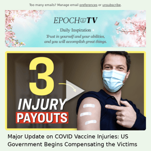 Major Update on COVID Vaccine Injuries: US Government Begins Compensating the Victims