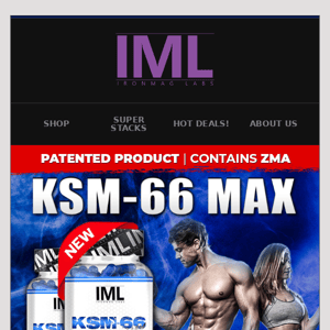 🔥NEW! KSM-66 MAX Supplement (Patented & contains ZMA) is now available