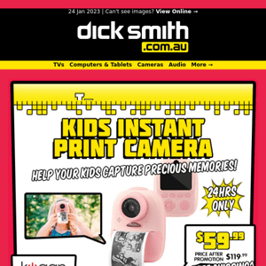 Tech Tuesday: Kids Instant Print Camera $59.99 + Free Shipping^ - 24 HRS ONLY!