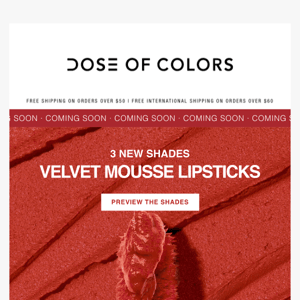 3 New Lipstick Shades Tomorrow!