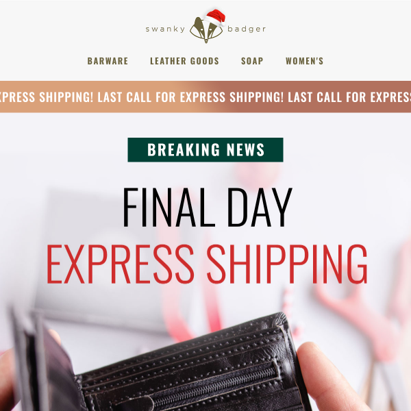 Express Shipping Cutoff - Today! Shop Now