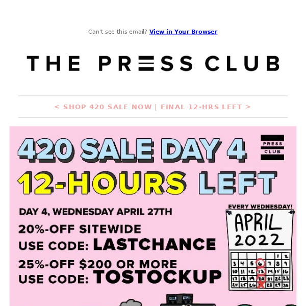 🚨 Pssst...420 Day 4 Sale Ends In 12-HRS🚨