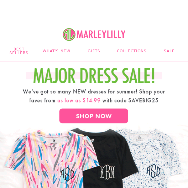 Monogrammed T-Shirt Dresses — Marleylilly