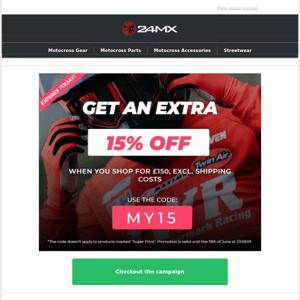 👉 You have only 24 H to get extra 15% off code!