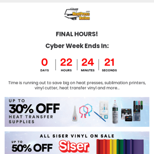 🚨 Final Hours Of Cyber Week