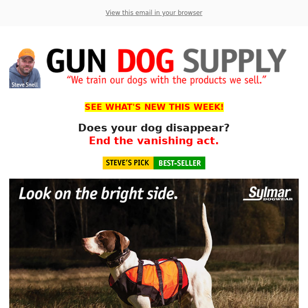 Steve's gun hot sale dog supply