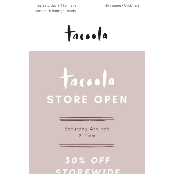 Tacoola store open! 30% OFF STOREWIDE