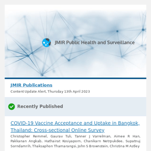 [JPH] COVID-19 Vaccine Acceptance and Uptake in Bangkok, Thailand: Cross-sectional Online SurveyÂ 