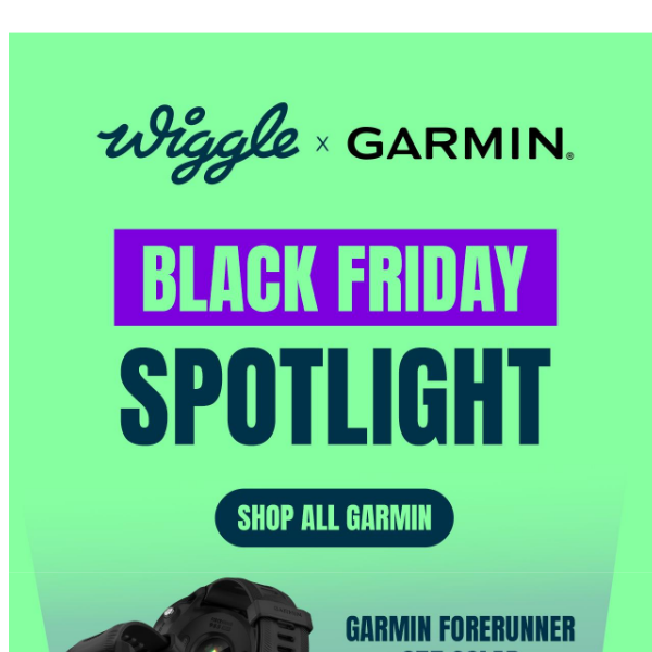 Black Friday Spotlight on Garmin - Wiggle