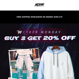 Cyber Monday:Buy 3 Get 20% OFF>>
